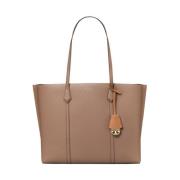 Tory Burch Brun läder tote väska Brown, Dam