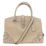 Coach Pre-owned Pre-owned Laeder axelremsvskor Beige, Dam