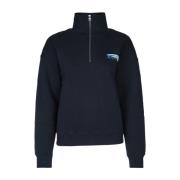 Maison Kitsuné Stilren Sweatshirt för en Modern Look Blue, Dam