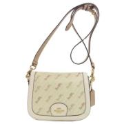 Coach Pre-owned Pre-owned Tyg axelremsvskor White, Dam