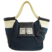 Chanel Vintage Pre-owned Canvas chanel-vskor Blue, Dam