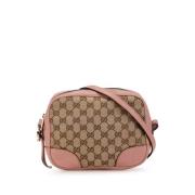 Gucci Vintage Pre-owned Canvas axelremsvskor Beige, Dam