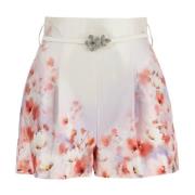 Zimmermann Blommig Silke Bomull Sommar Shorts Multicolor, Dam