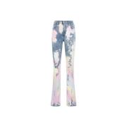 Roberto Cavalli Syra Tvättad Flare Jeans Multicolor, Dam