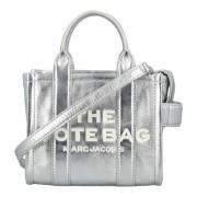 Marc Jacobs Metallisk Silver Mini Tote Väska Gray, Dam