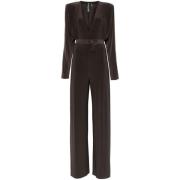 Norma Kamali Kaffebrun Spänne Stängning Jumpsuit Brown, Dam