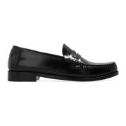 Saint Laurent Svarta Penny Loafers Aw23 Black, Herr