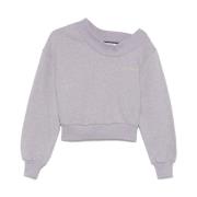 The Attico Grå Crew Neck Tröja Gray, Dam