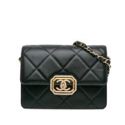 Chanel Vintage Pre-owned Laeder axelremsvskor Black, Dam