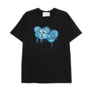 Iceberg Svart Logo Print Crew Neck T-shirt Black, Herr