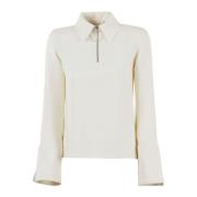 JW Anderson Henley Top Wire Puller White, Dam