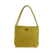 Prada Vintage Pre-owned Canvas prada-vskor Yellow, Dam