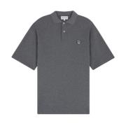 Maison Kitsuné Bomull Fox Polo Skjorta Gray, Herr