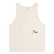 Rhude Vintage Tvättad Bomull Tank Top White, Herr