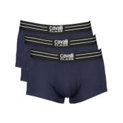 Cavalli Class Blå Bomullsboxershorts Paket Blue, Herr