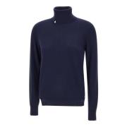 Sun68 Navy Blue Turtleneck Sweater Blue, Dam