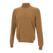 Gran Sasso Merinoull Turtleneck Tröja Kamel Brown, Herr