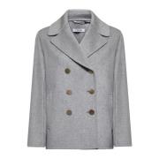 Max Mara Asymmetrisk ribbstickad midjeklänning Gray, Dam