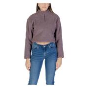 Calvin Klein Sherpa Half Zip Sweater Purple, Dam