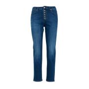 Roy Roger's Denim Jeans med Salpa Appliqué Blue, Dam