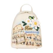 Braccialini Rome-inspirerad Polyester Ryggsäck med Design Multicolor, ...