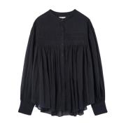 Isabel Marant Svart knapp-up blus Black, Dam