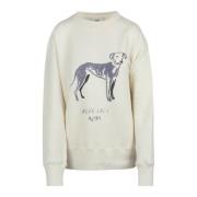 Autry Bomullsweatshirt med fronttryck White, Dam