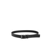 Calvin Klein Svart Läder Spänne/Slips Bälte Black, Dam