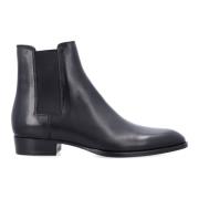 Saint Laurent Svarta Stängda Chelsea Boots Aw24 Black, Herr