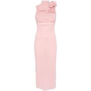 Magda Butrym Elegant Pink Silk Dress Pink, Dam