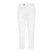 Brunello Cucinelli Vita Bomull Straight Leg Byxor White, Herr