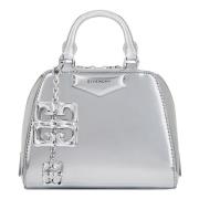 Givenchy Ljus Silver Antigona Cube Väska Gray, Dam