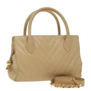 Chanel Vintage Pre-owned Laeder chanel-vskor Beige, Dam