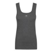 Pinko Räfflad Tanktop Kalkylator Stil Gray, Dam