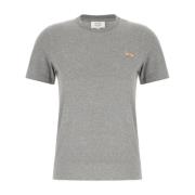 Maison Kitsuné Avslappnad Bomull T-shirt för Män Gray, Dam