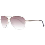 Guess Guld Aviator Solglasögon Bruna Linser Yellow, Unisex