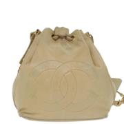 Chanel Vintage Pre-owned Laeder chanel-vskor Beige, Dam