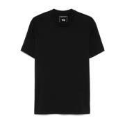 Y-3 Svart T-shirt med logotryck Black, Herr