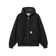 Carhartt Wip Canvas Huva Jacka Svart Black, Herr