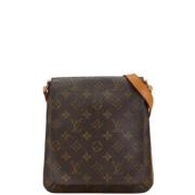 Louis Vuitton Vintage Pre-owned Canvas axelremsvskor Brown, Dam