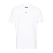 Off White Svart Logotyp T-shirt Jersey Crew Neck White, Herr