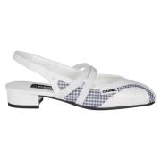 Carel Elegant Slingback Skor White, Dam