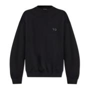 Y-3 Sweatshirt med tryckt logotyp Black, Herr