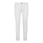 PT Torino Skinny-Cut Ripped Jeans i Vit/Blå White, Herr