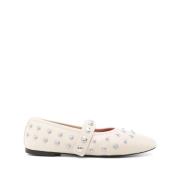 Stella McCartney Beige Platta Skor med Studs Beige, Dam