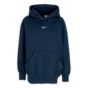 Nike Phoenix Fleece Pullover Hoodie Navy Blue, Dam