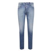 Dsquared2 Blå Slim Fit Jeans med Röd Label Blue, Herr