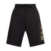 Versace Jeans Couture Shorts med tryckt logotyp Black, Herr