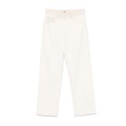 Fendi Bomull Stretch Jeans Beige, Dam