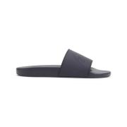 Brioni Midnight Blue Pool Slide Sandaler Blue, Herr